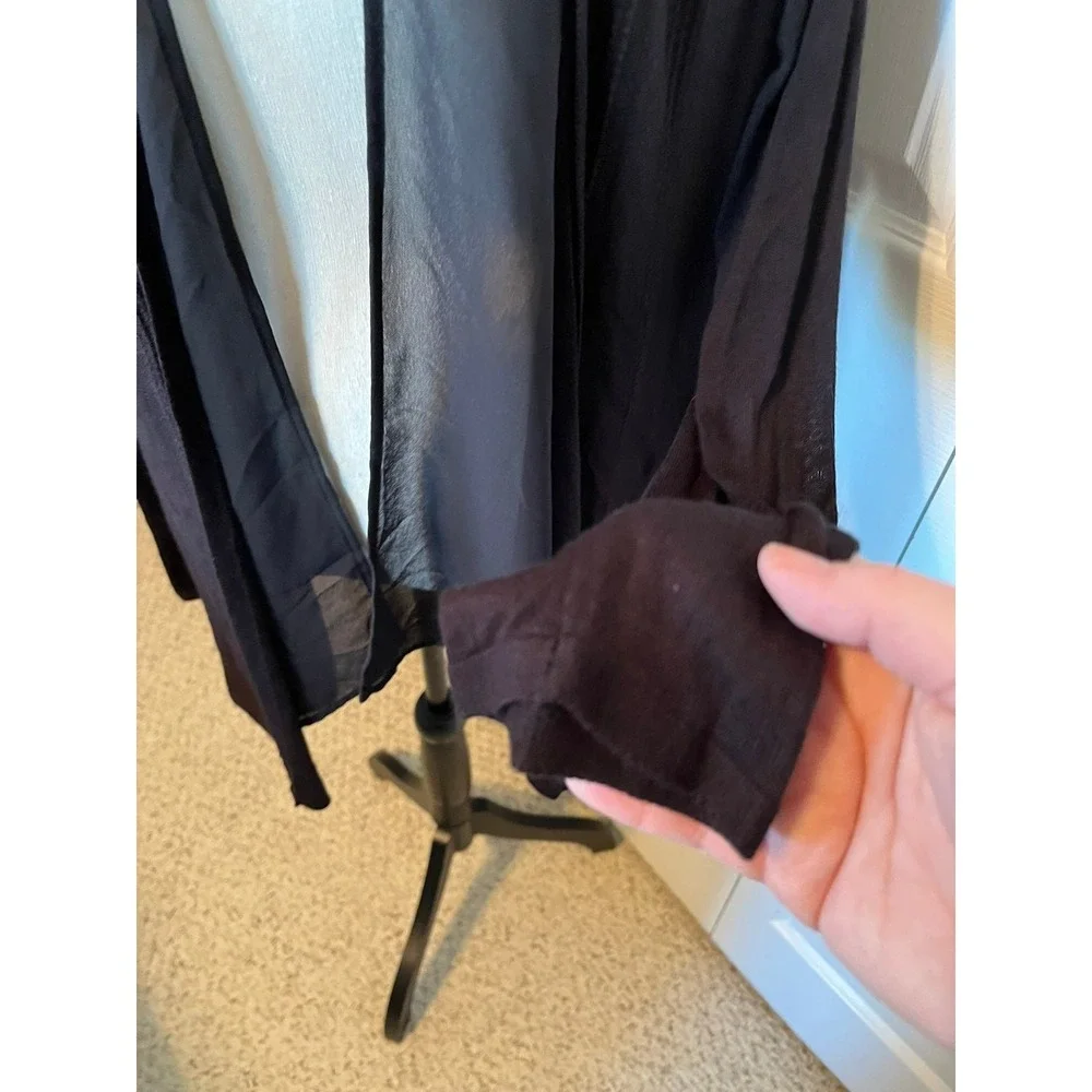 SIMPLY VERA VERA WANG Womens Size XL Open Front Black‎ Cardigan - Picture 4 of 9